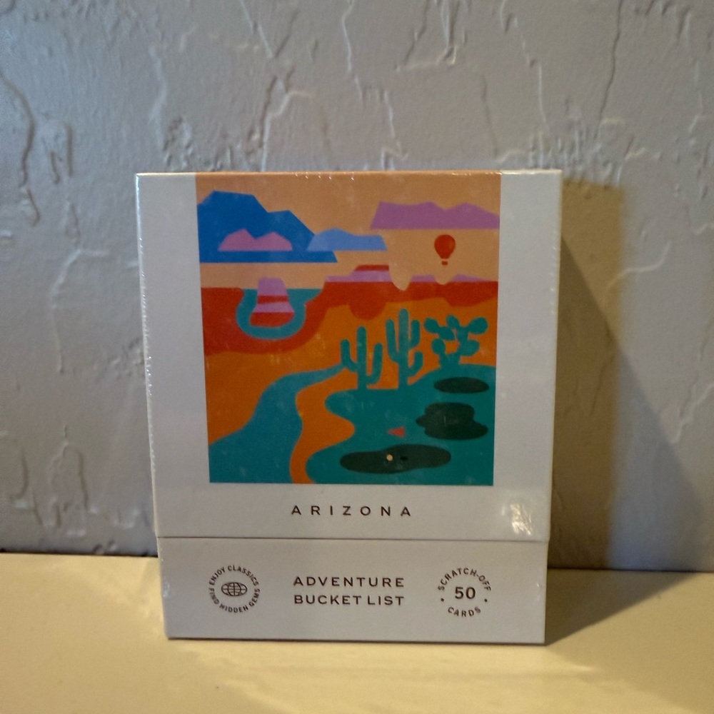 Arizona Adventure Bucket List cards reach international outfitters gift box